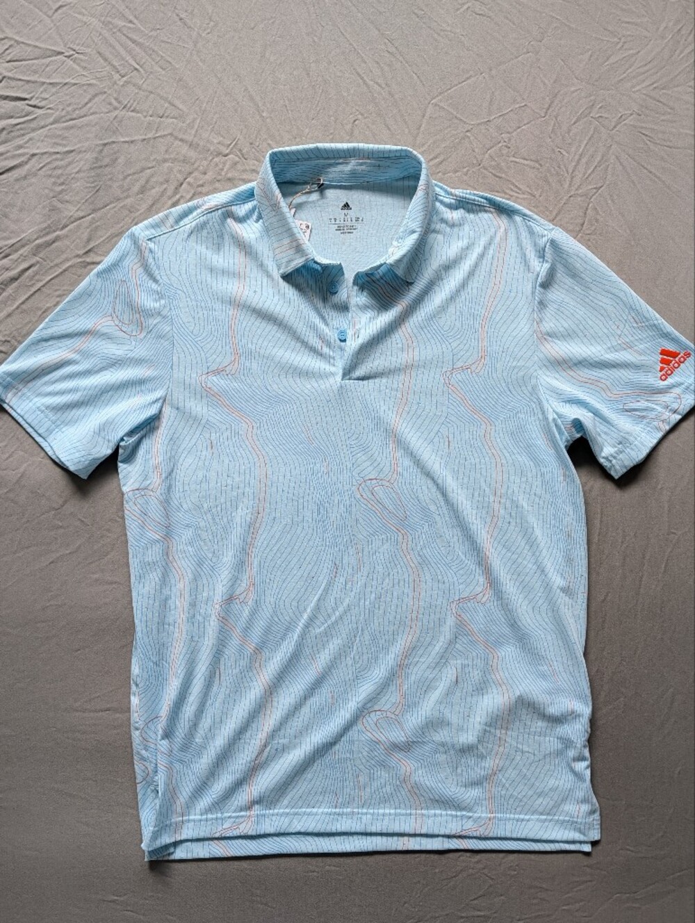 adidas Golf Course Map Polo NWT